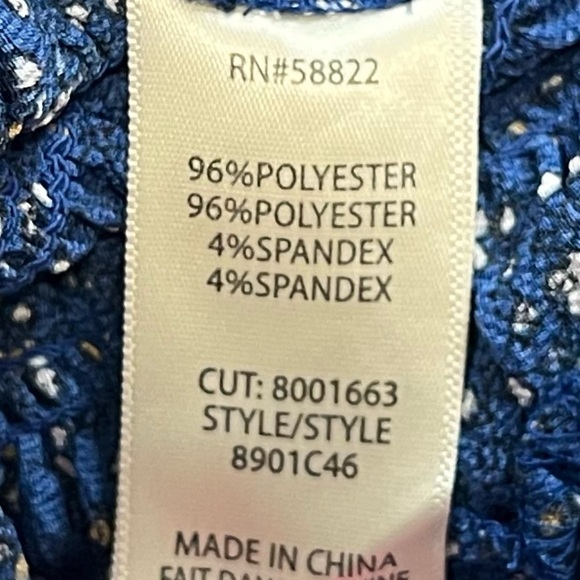 NWT Max Studio Floral Crepe Jumpsuit Sleeveless Surplice Smocked Waist Wide Leg - Picture 9 of 11